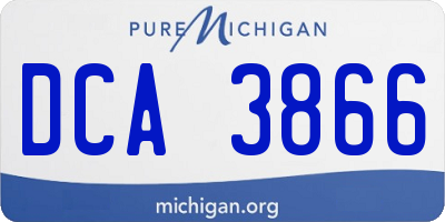 MI license plate DCA3866