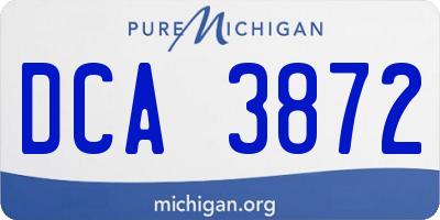 MI license plate DCA3872