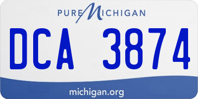 MI license plate DCA3874
