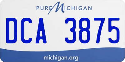 MI license plate DCA3875