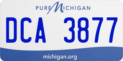 MI license plate DCA3877