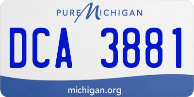 MI license plate DCA3881