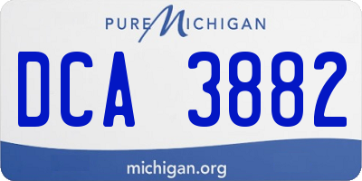 MI license plate DCA3882