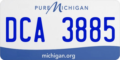 MI license plate DCA3885
