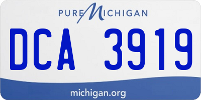 MI license plate DCA3919