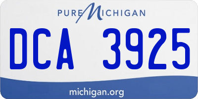 MI license plate DCA3925