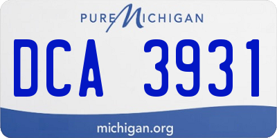 MI license plate DCA3931