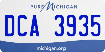 MI license plate DCA3935