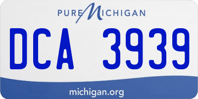 MI license plate DCA3939