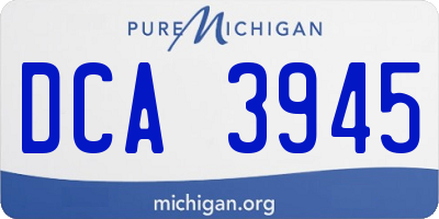 MI license plate DCA3945