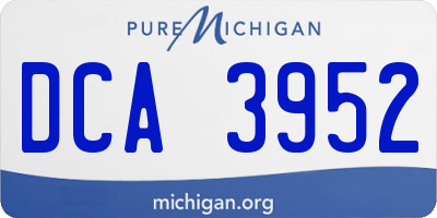 MI license plate DCA3952