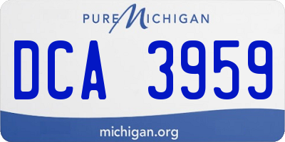 MI license plate DCA3959