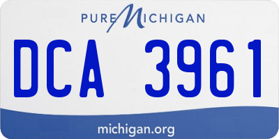 MI license plate DCA3961