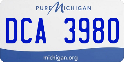 MI license plate DCA3980