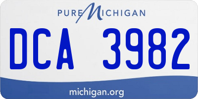 MI license plate DCA3982