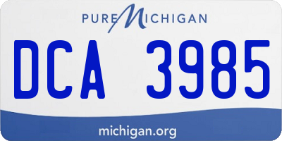 MI license plate DCA3985