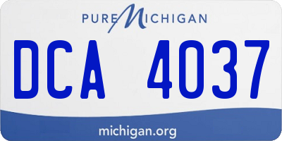 MI license plate DCA4037