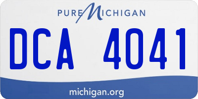 MI license plate DCA4041