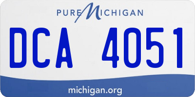 MI license plate DCA4051