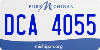 MI license plate DCA4055