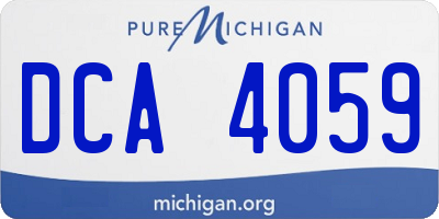 MI license plate DCA4059