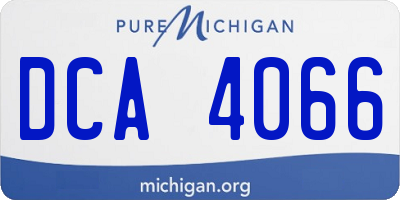 MI license plate DCA4066