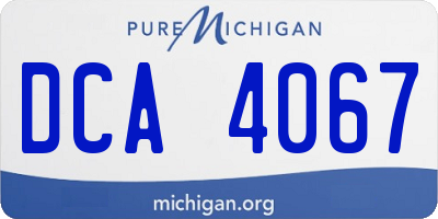 MI license plate DCA4067