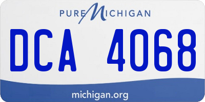 MI license plate DCA4068