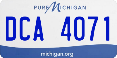 MI license plate DCA4071