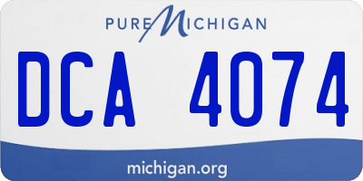 MI license plate DCA4074