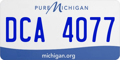 MI license plate DCA4077