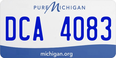 MI license plate DCA4083