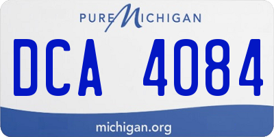 MI license plate DCA4084