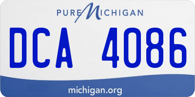 MI license plate DCA4086