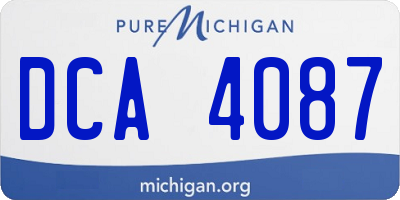 MI license plate DCA4087
