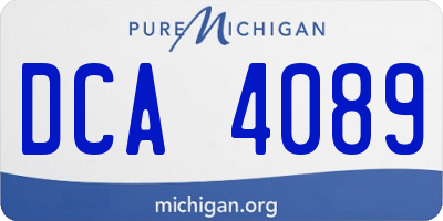MI license plate DCA4089