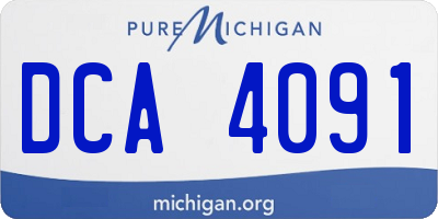 MI license plate DCA4091