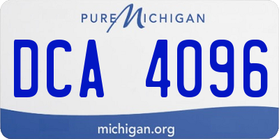 MI license plate DCA4096