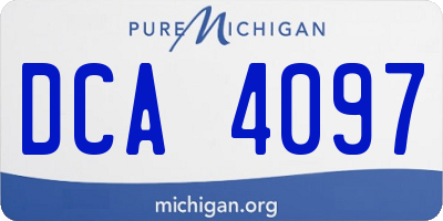 MI license plate DCA4097