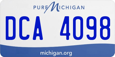 MI license plate DCA4098