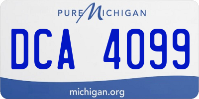 MI license plate DCA4099