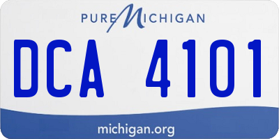 MI license plate DCA4101
