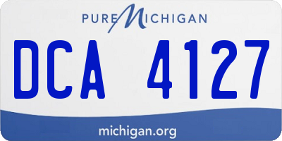 MI license plate DCA4127