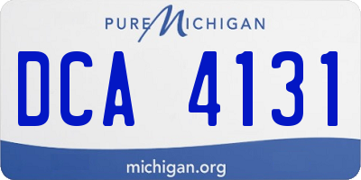 MI license plate DCA4131