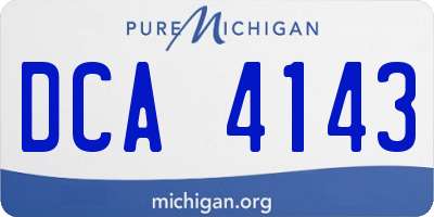 MI license plate DCA4143