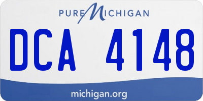 MI license plate DCA4148