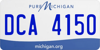 MI license plate DCA4150