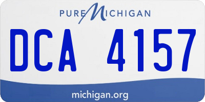MI license plate DCA4157