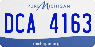 MI license plate DCA4163