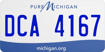 MI license plate DCA4167